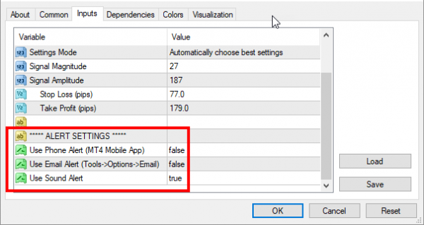 FxMagnetic Alert Settings - Notifications