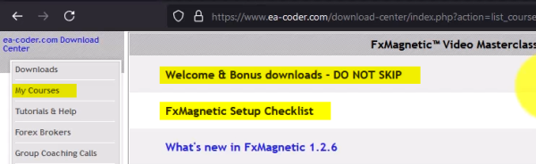 Setup Checklist