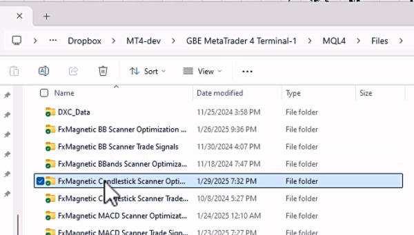 Backtest Data Folder