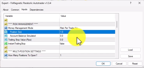 Auto Trader Configuration-Risk Management Settings